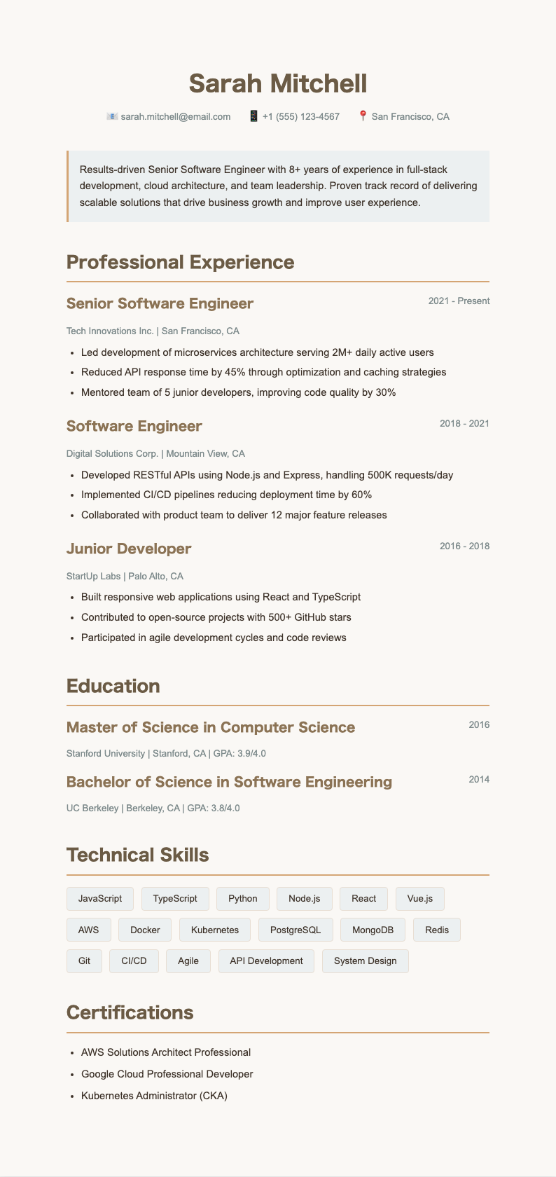 Japandi minimalist resume